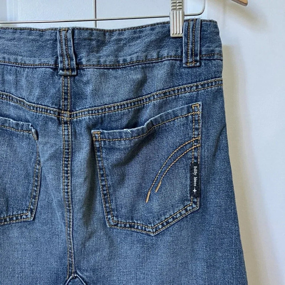 Y2K Billy Blues Patchwork Denim Jean Maxi Skirt Frayed Contrast Stitch - Picture 4 of 5